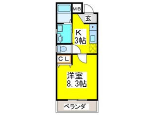 クローバーハイツ鷹合の物件間取画像